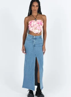 Princess Polly Sharna Bustier Top Pink Floral Outlet