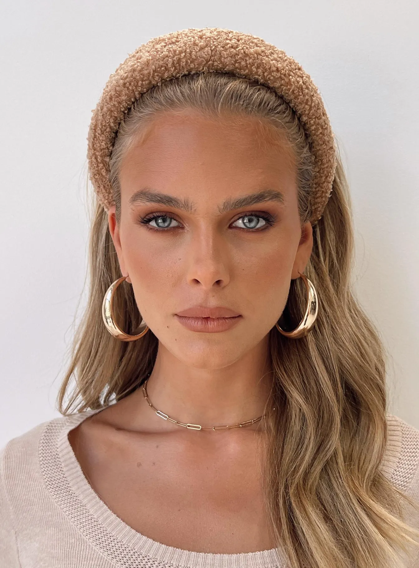 Princess Polly Sharnaya Headband Beige Discount