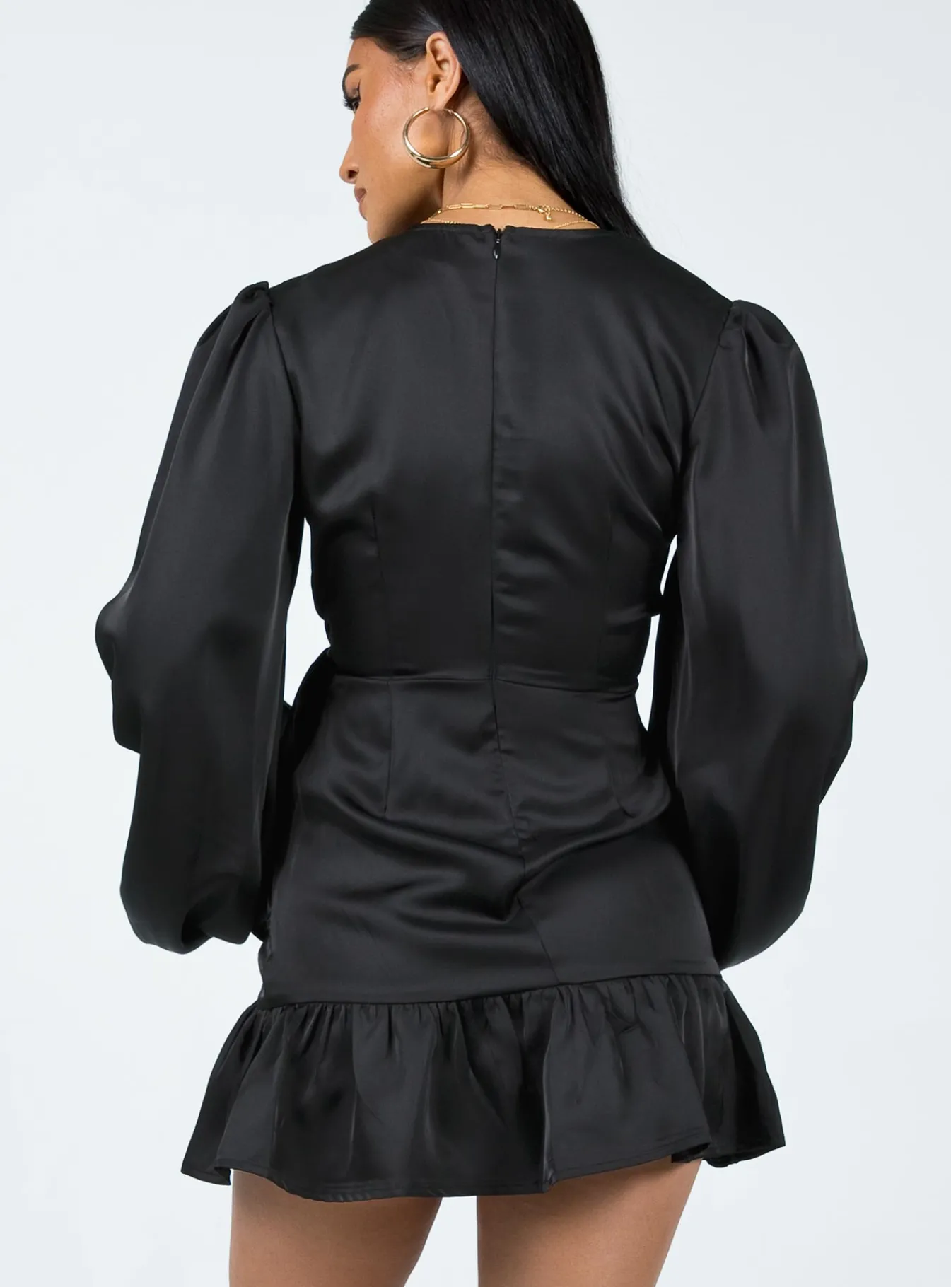 Princess Polly Sharnaya Wrap Mini Dress Black Discount