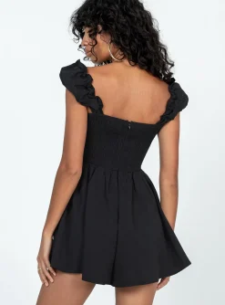 Princess Polly Shauna Romper  Black Best