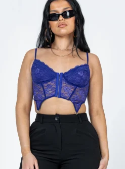 Princess Polly Shayna Corset Blue Outlet