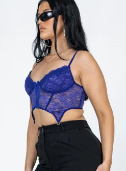 Princess Polly Shayna Corset Blue Outlet