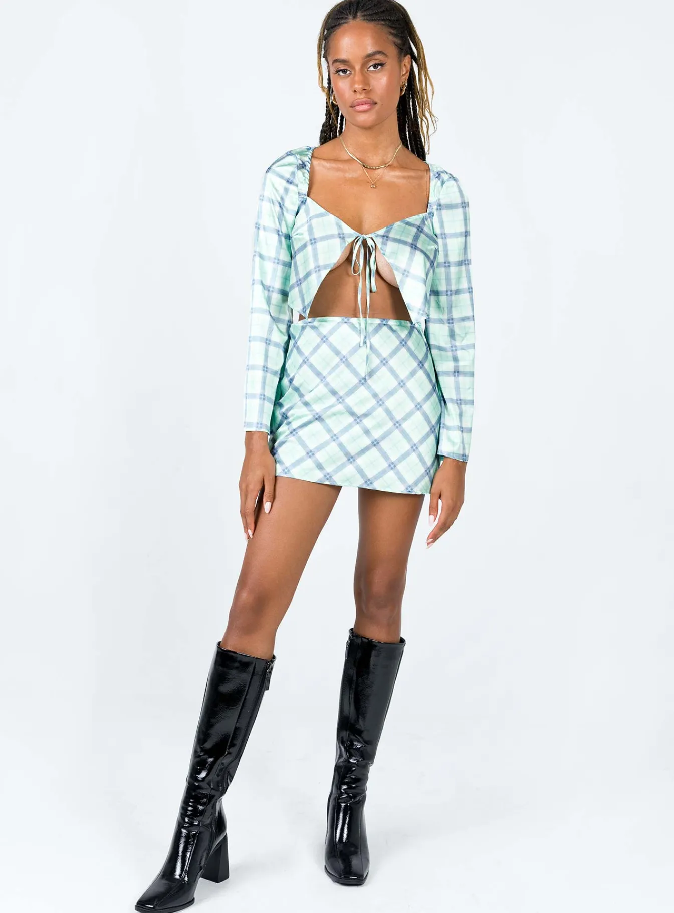 Princess Polly Sheena Setcheck Green Fashion