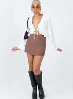 Princess Polly Sherwood Long Sleeve Top  White Best Sale