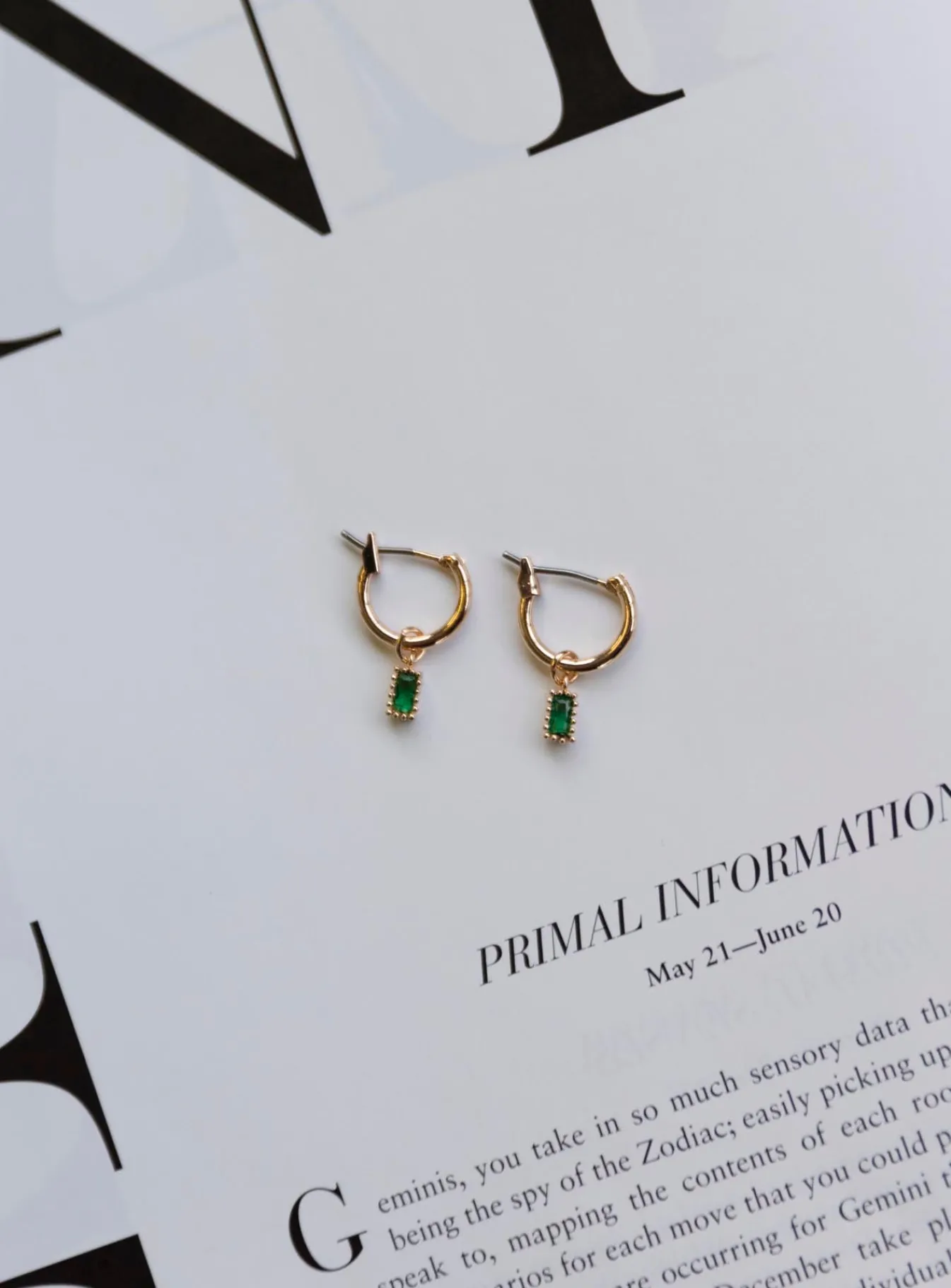 Princess Polly She'S Confident Earrings Green Gold / Green Online