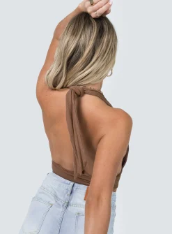 Princess Polly Shiloh Top  Brown Shop