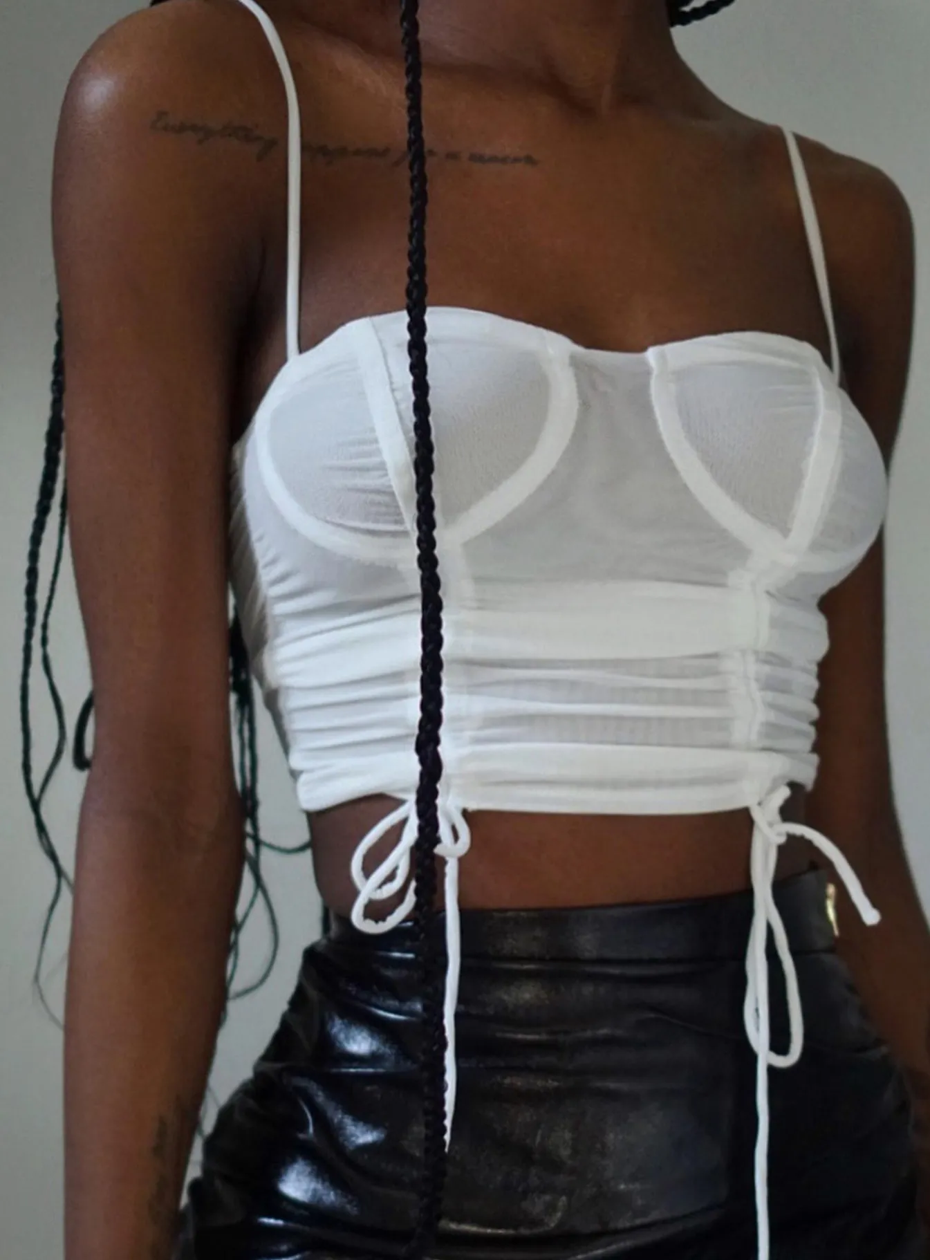 Princess Polly Shine Bright Crop Top White Discount