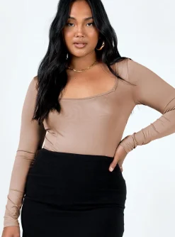 Princess Polly Shuler Long Sleeve Bodysuit  Pink Cheap