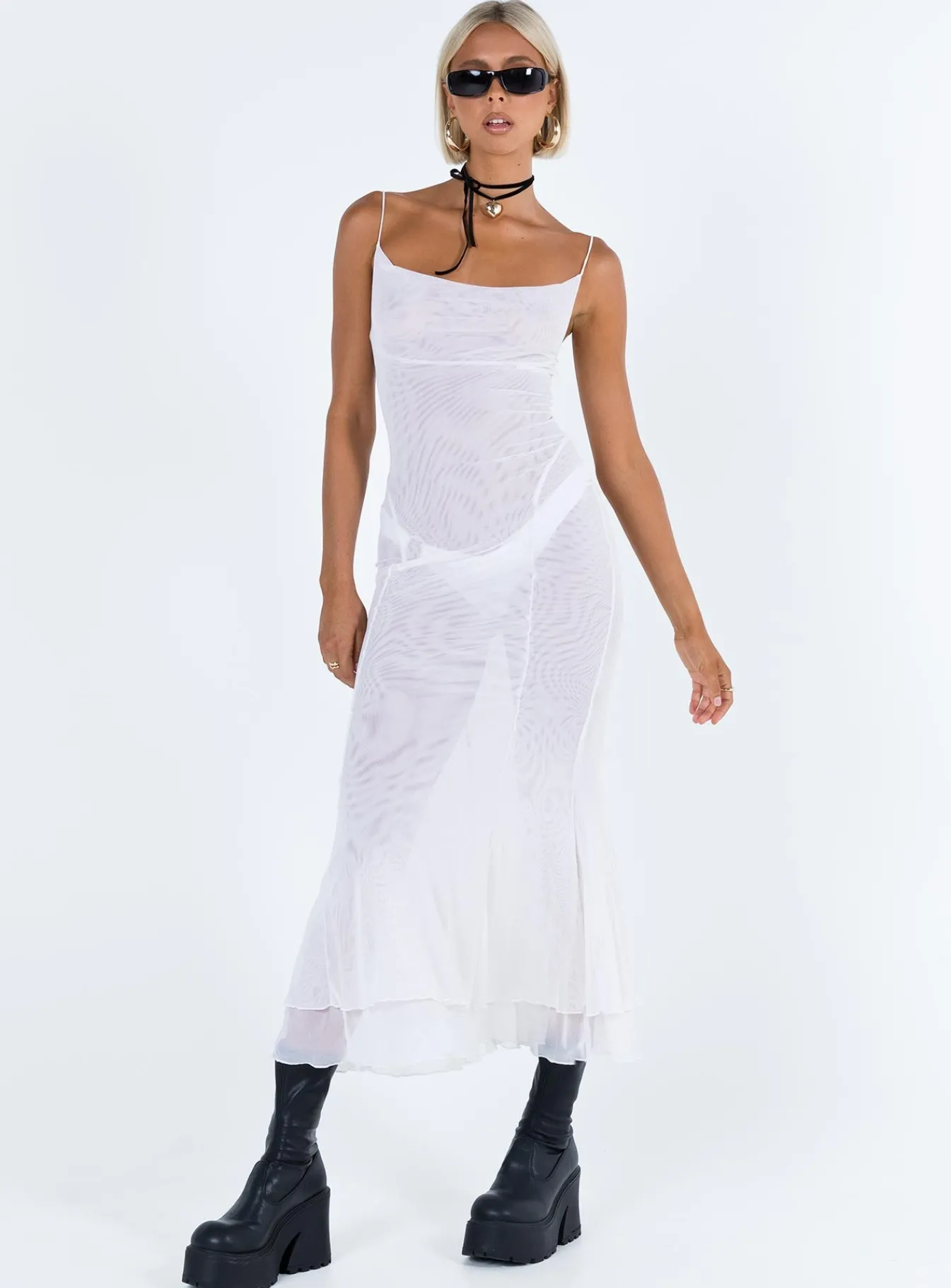 Princess Polly Sikora Vintage Maxi Dress White New