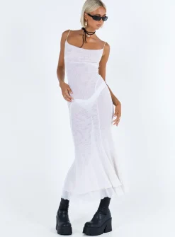 Princess Polly Sikora Vintage Maxi Dress White New