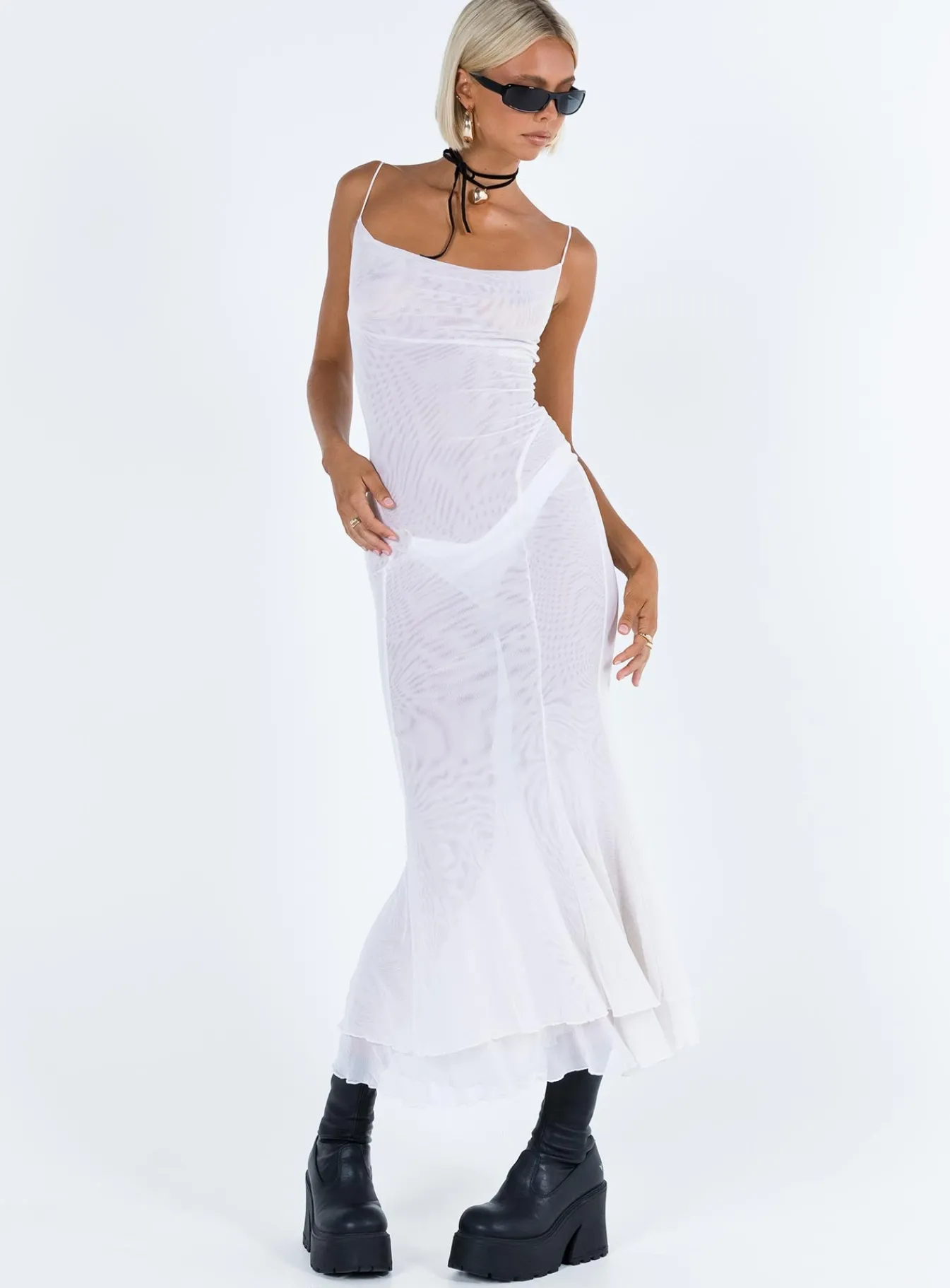Princess Polly Sikora Vintage Maxi Dress White New