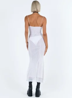 Princess Polly Sikora Vintage Maxi Dress White New