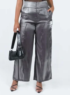 Princess Polly Simbai Pants  Grey Fashion