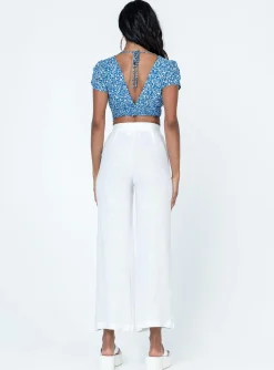 Princess Polly Simona Pants  White New