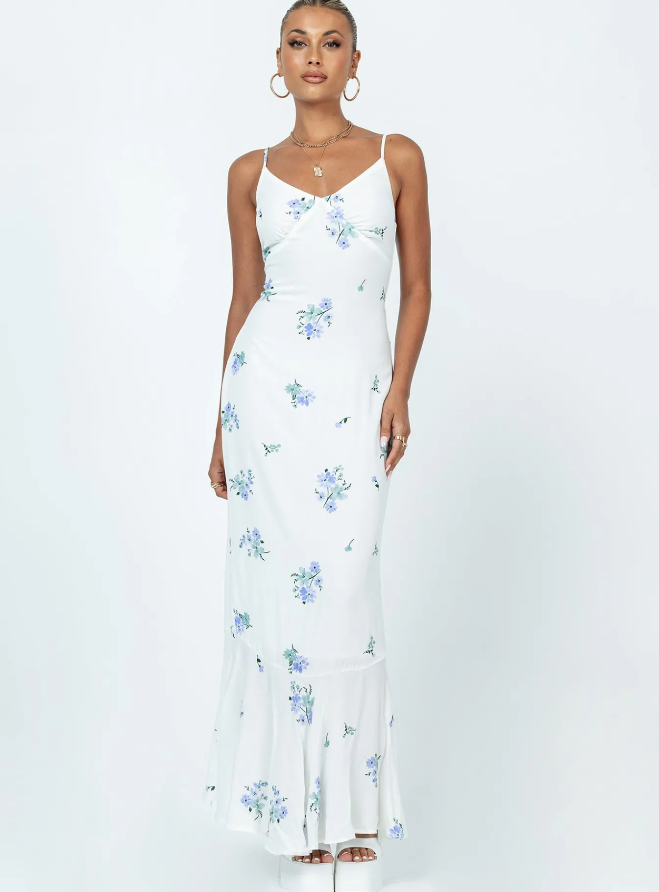 Princess Polly Sing Along Maxi Dress/ Blue White Online