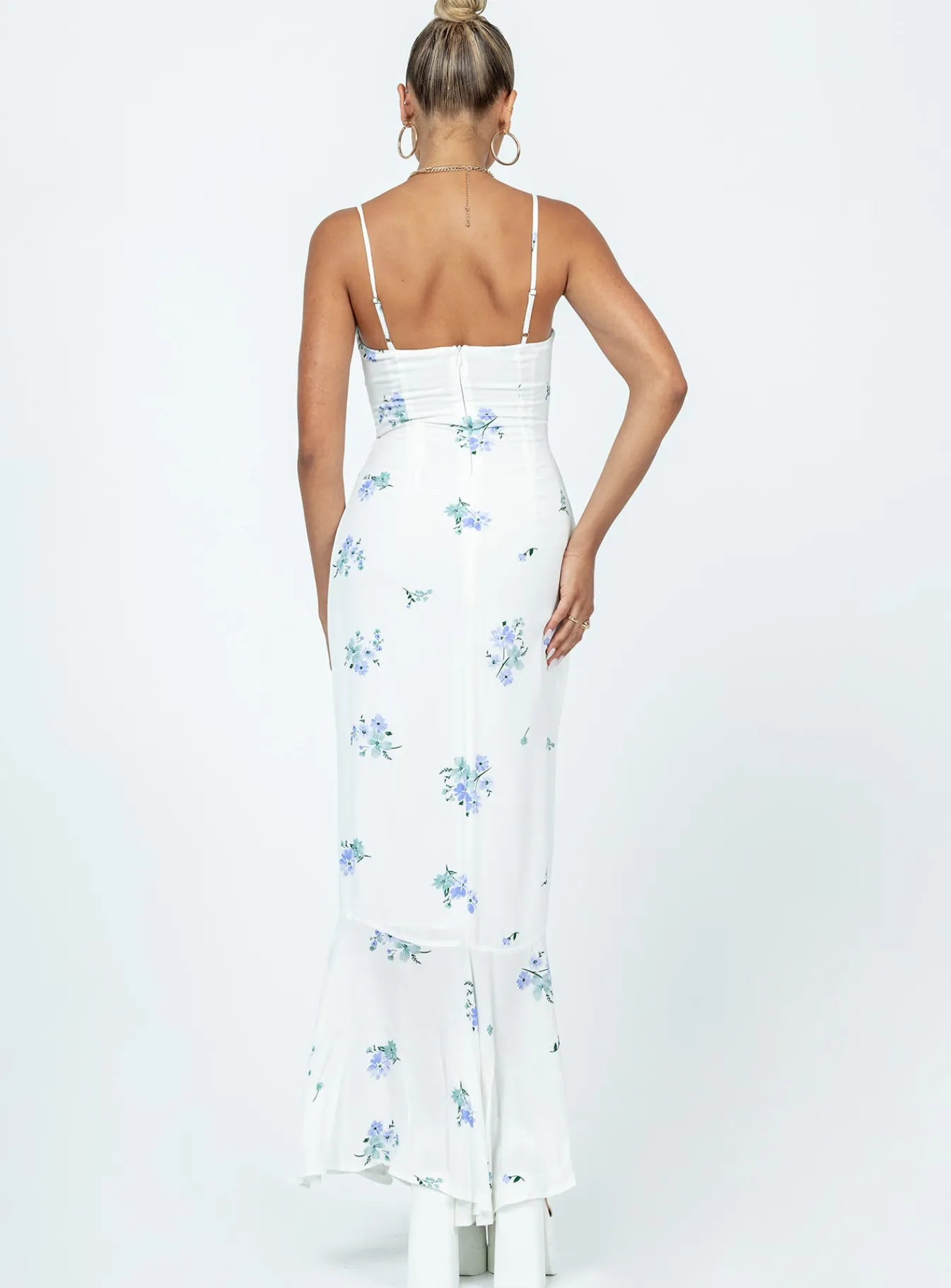 Princess Polly Sing Along Maxi Dress/ Blue White Online