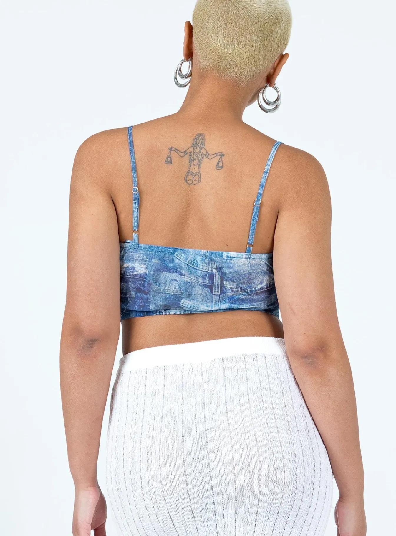 Princess Polly Sisto Top Blue Clearance