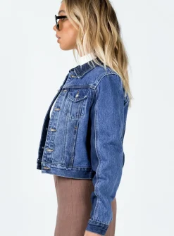 Princess Polly Skinnerjacket Denim Cheap