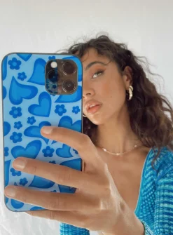 Princess Polly Skip A Beat Iphone Case  Blue Cheap