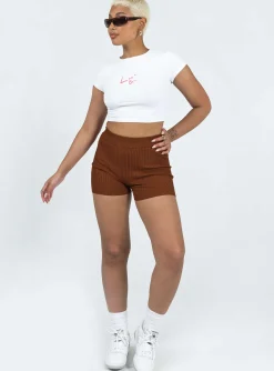 Princess Polly Skylar Bike Shorts  Brown Best Sale
