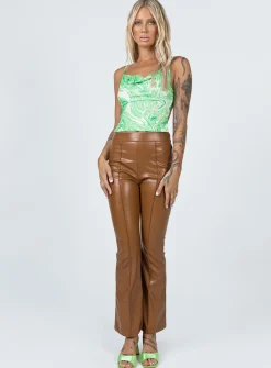 Princess Polly Slater Top  Green Best Sale