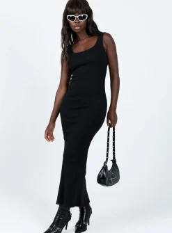 Princess Polly Smythe Maxi Dress  Black Fashion