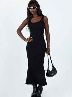 Princess Polly Smythe Maxi Dress Black Fashion