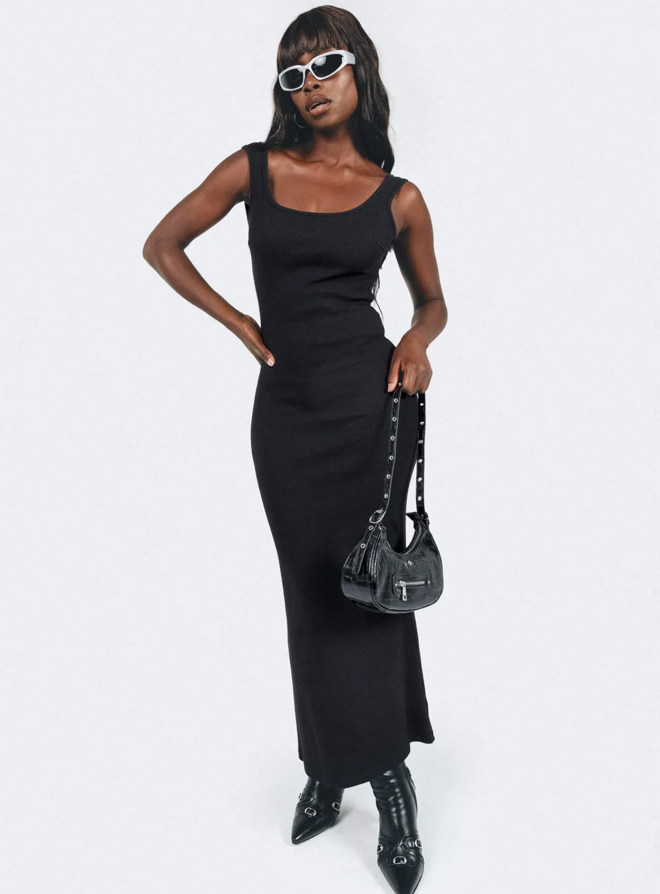 Princess Polly Smythe Maxi Dress Black Fashion