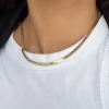 Princess Polly Snake Chain Necklace  Gold Discount