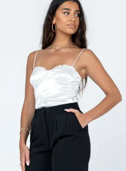 Princess Polly Snowbird Bodysuit White New