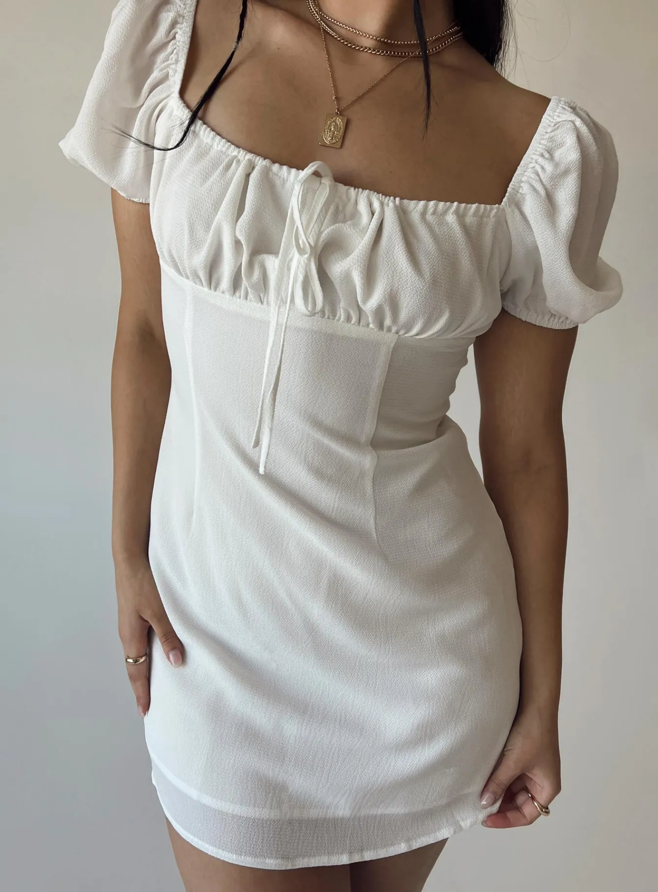 Princess Polly Snowdrop Mini Dress White Best Sale