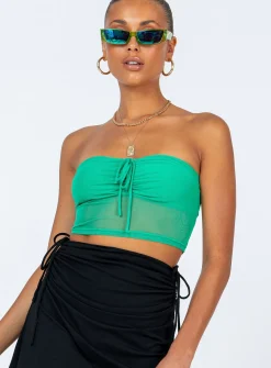 Princess Polly Solana Strapless Top  Green Sale