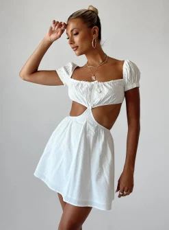 Princess Polly Solice Mini Dress  White Best Sale