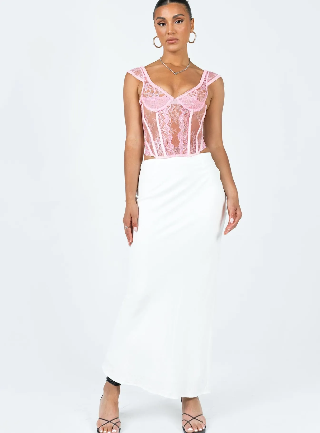 Princess Polly Some Like It Hot Lace Corset Pink Cheap