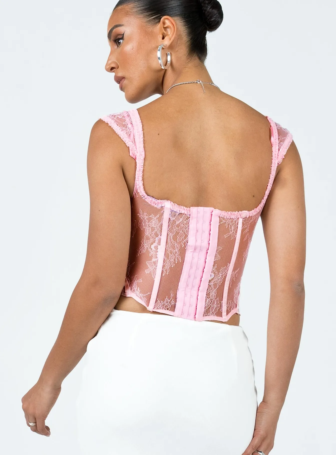 Princess Polly Some Like It Hot Lace Corset Pink Cheap
