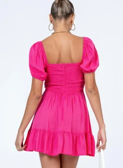 Princess Polly Someday Soon Mini Dress  Pink Hot