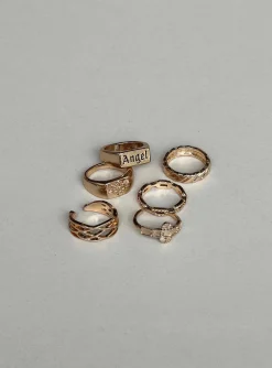 Princess Polly Something For All Ring Set Gold Best Sale