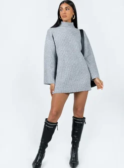 Princess Polly Sonelle Knit Mini Dress Grey Store