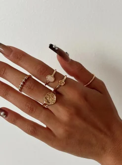 Princess Polly Sonia Ring Pack Gold Store