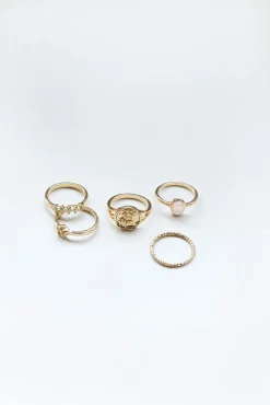 Princess Polly Sonia Ring Pack  Gold Store
