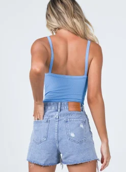Princess Polly Sorella Mid Washshorts   Denim Best Sale
