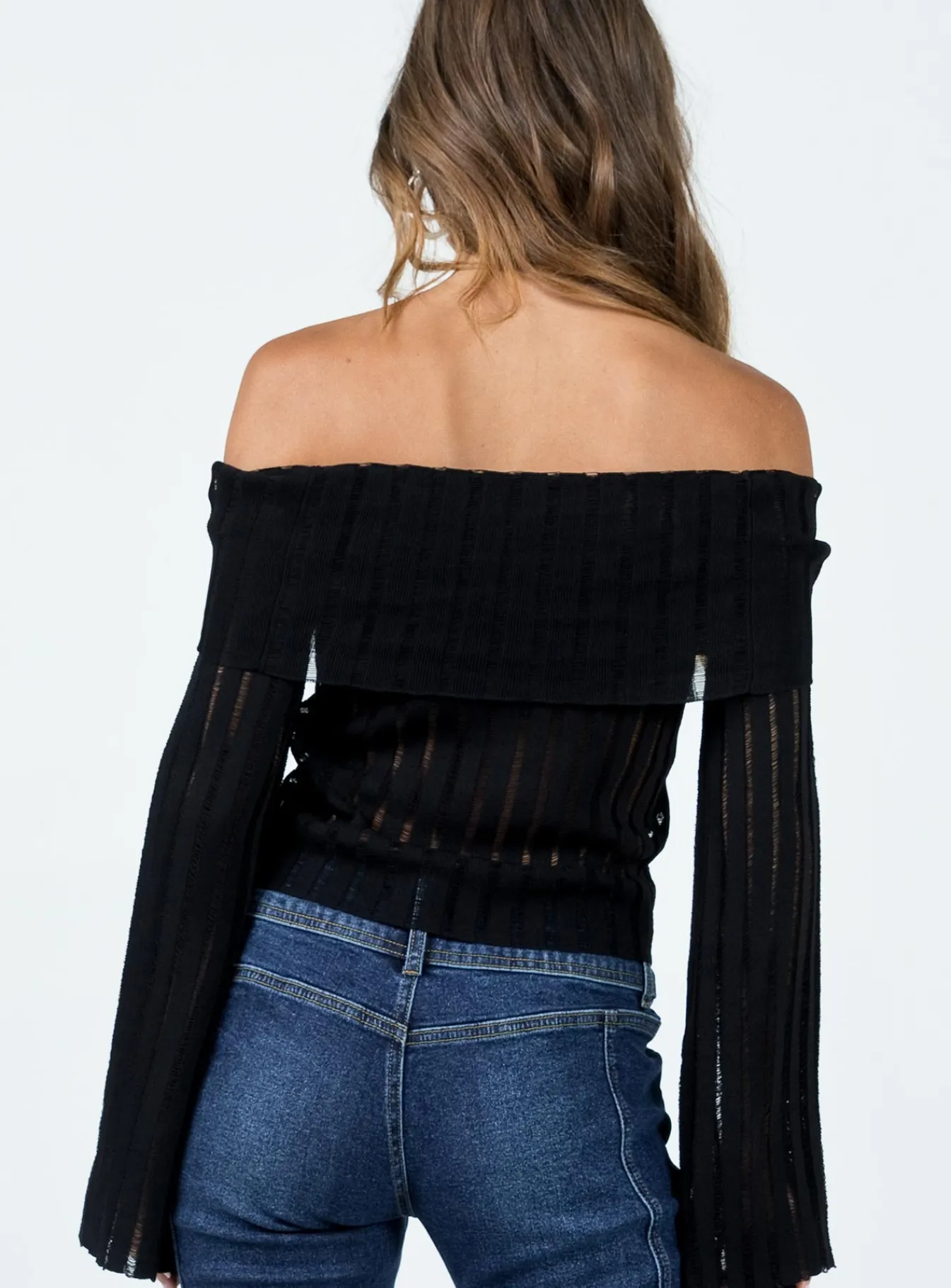 Princess Polly Sorrel Off The Shoulder Top Black Hot