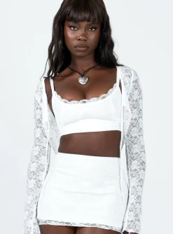 Princess Polly Sorrento Long Sleeve Top  White Cheap