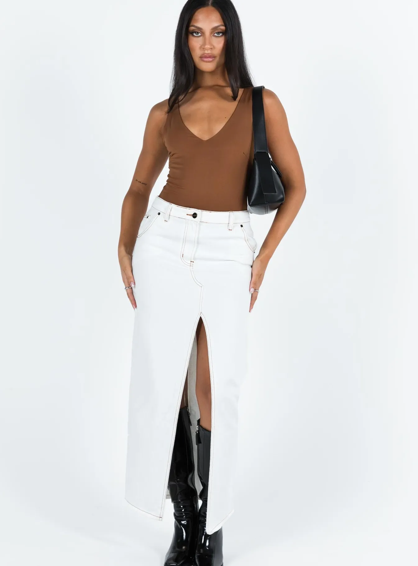 Princess Polly Sosie Bodysuit Brown Cheap