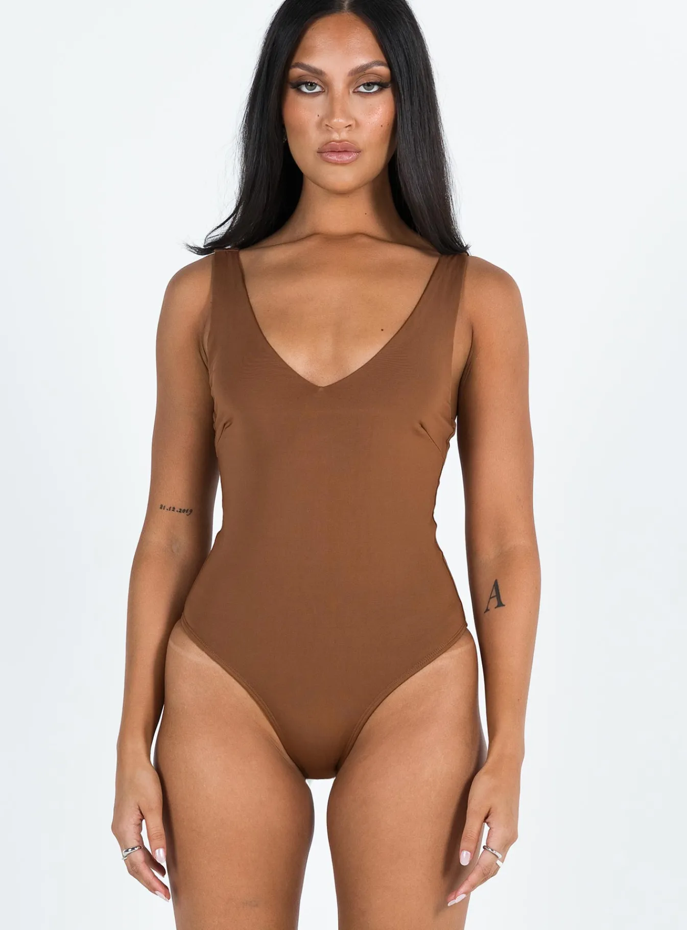 Princess Polly Sosie Bodysuit Brown Cheap