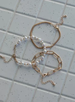 Princess Polly Sparks Fly Bracelet Pack Gold New