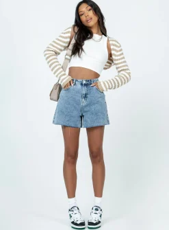 Princess Polly Spencer Mid Washshorts  Denim Outlet