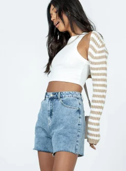 Princess Polly Spencer Mid Washshorts  Denim Outlet