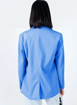 Princess Polly Spring Issue Blazer Blue Shop