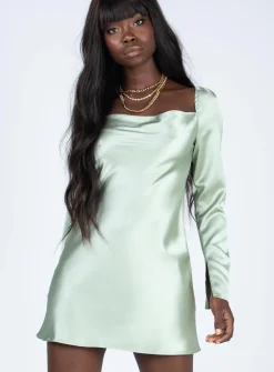 Princess Polly Star Power Mini Dress Sage Hot